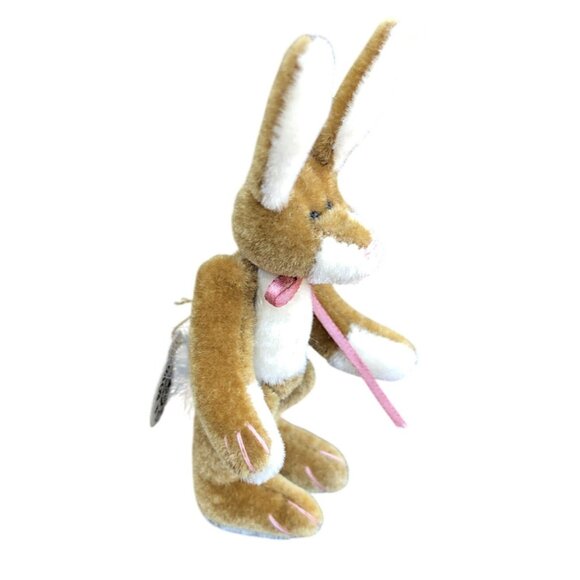 Boyds Bears T F Wuzzies Bunny Plush Brown & White Standing Bunny Rabbit Toy - Picture 2 of 7